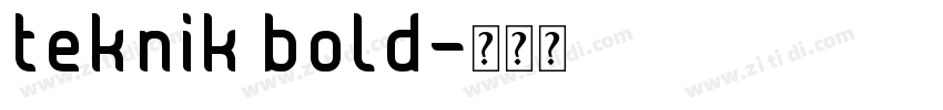 teknik bold字体转换